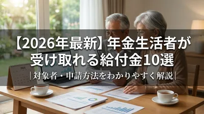 【2026年最新】年金生活者が受け取れる給付金10選｜対象者・申請方法をわかりやすく解説