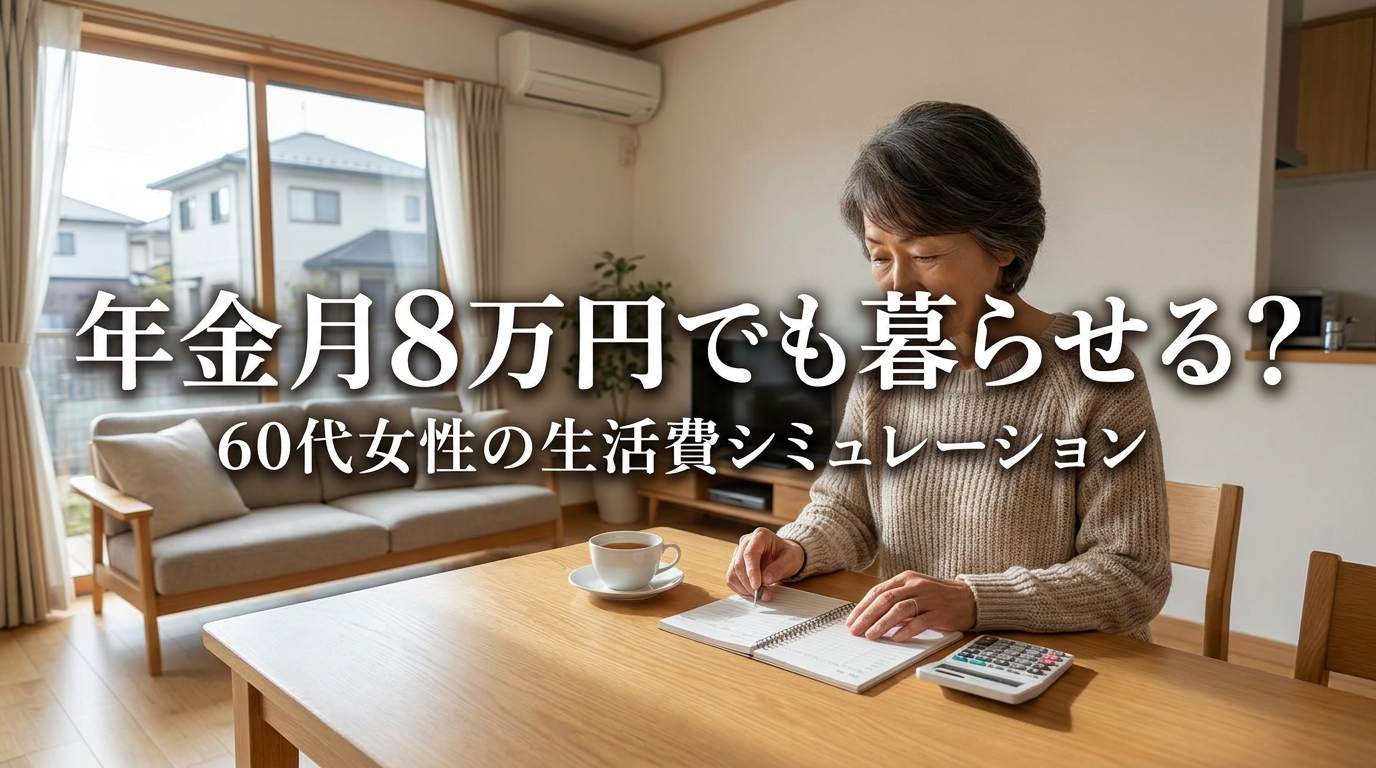 年金月8万円でも暮らせる？60代女性の生活費シミュレーション
