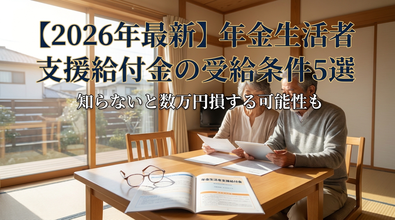 【2026年最新】年金生活者支援給付金の受給条件5選｜知らないと数万円損する可能性も