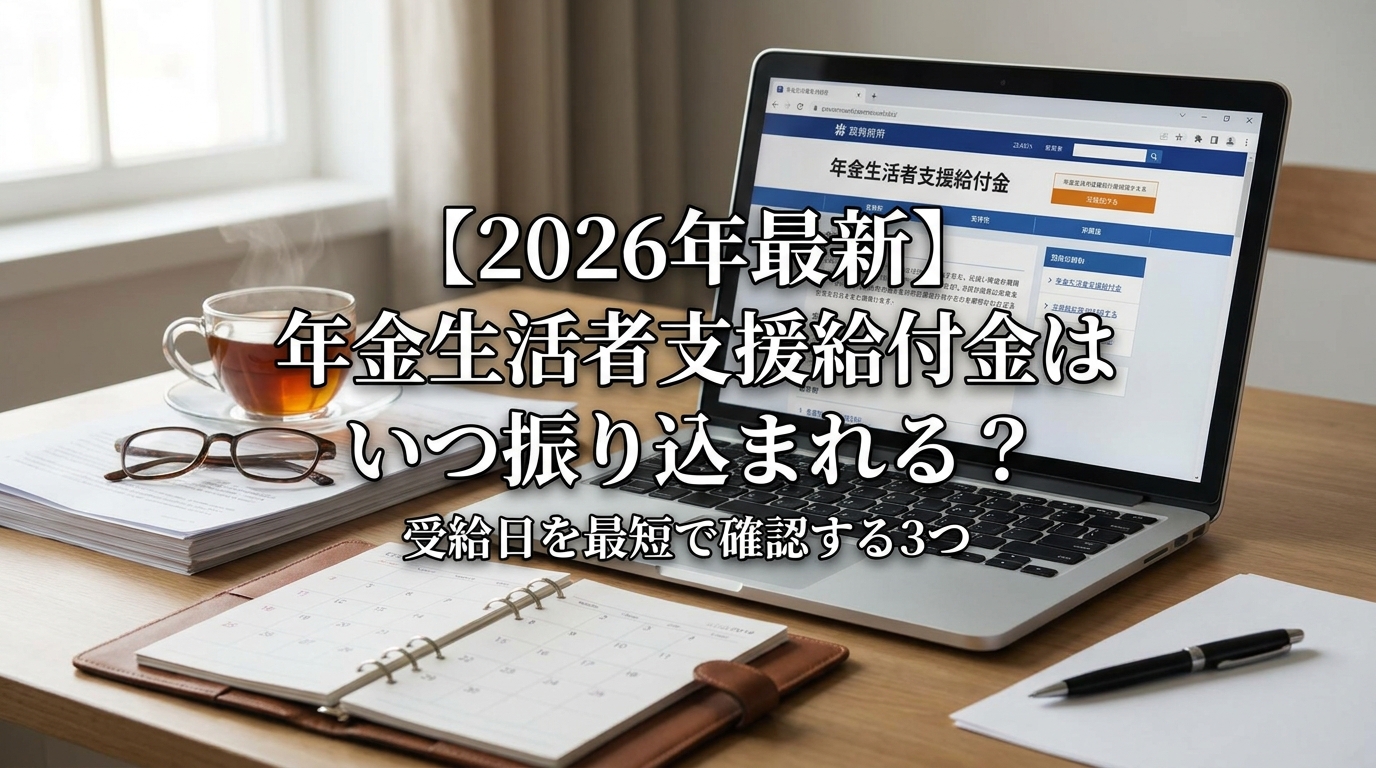 【2026年最新】年金生活者支援給付金はいつ振り込まれる？受給日を最短で確認する3つの方法