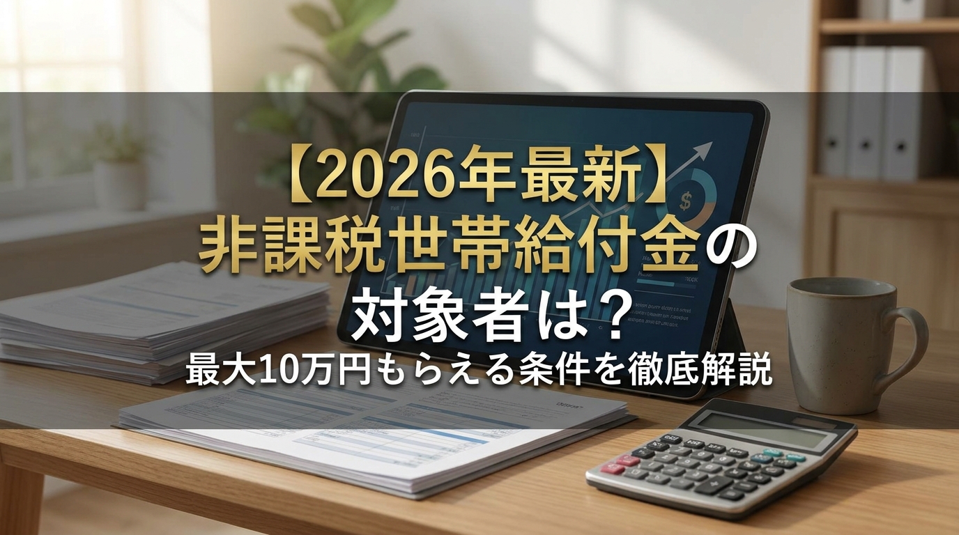 【2026年最新】非課税世帯給付金の対象者は？最大10万円もらえる条件を徹底解説