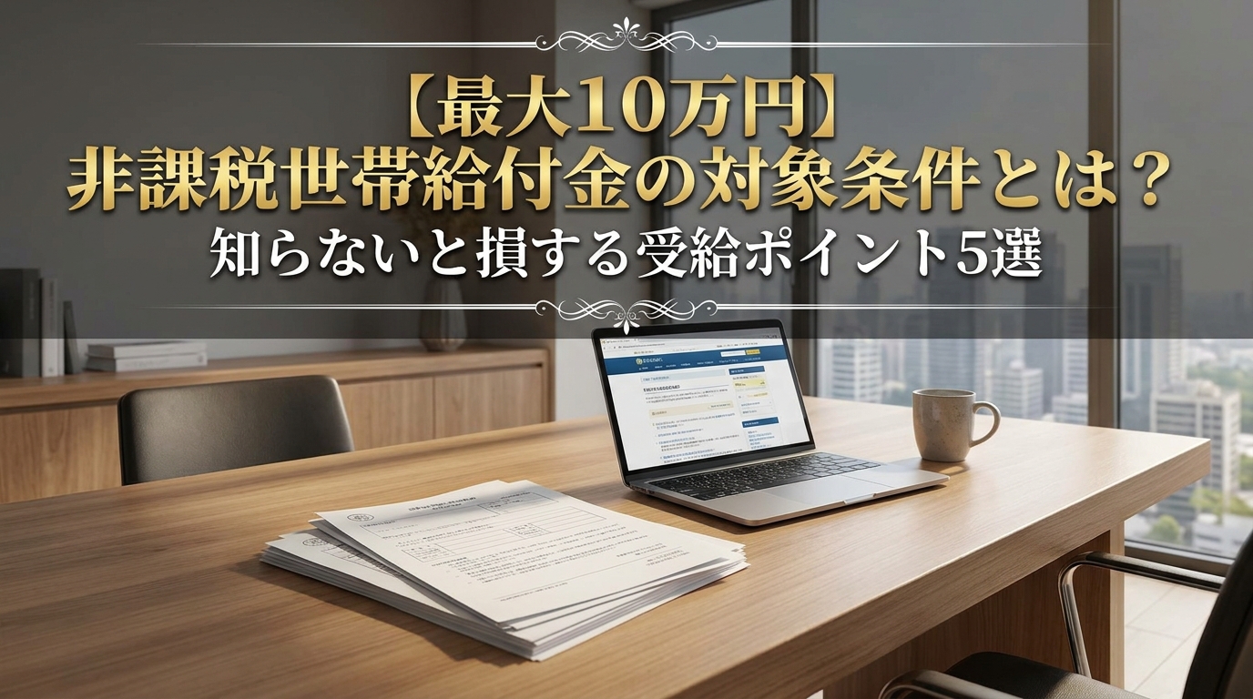 【最大10万円】非課税世帯給付金の対象条件とは？知らないと損する受給ポイント5選