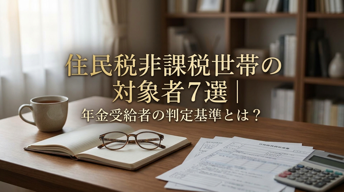 住民税非課税世帯の対象者7選｜年金受給者の判定基準とは？
