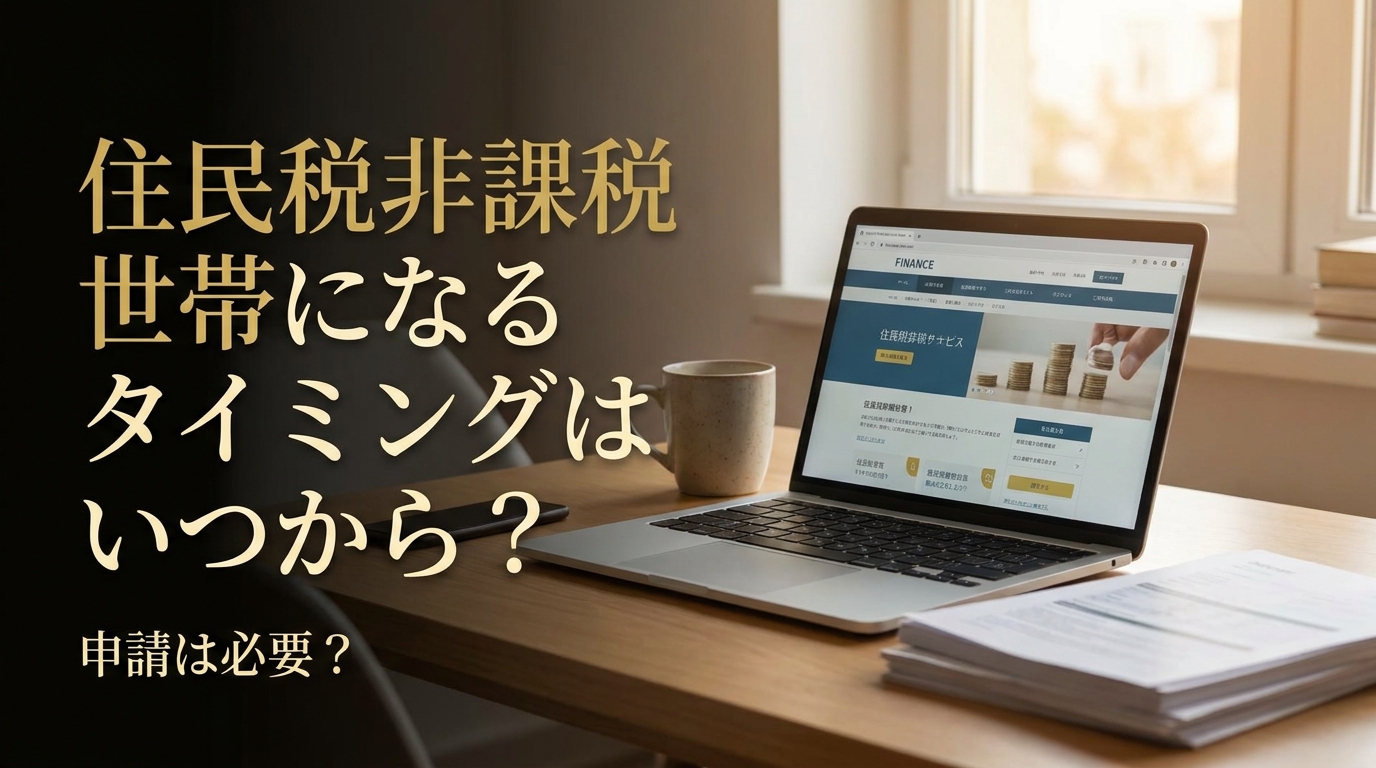 住民税非課税世帯になるタイミングはいつから？申請は必要？