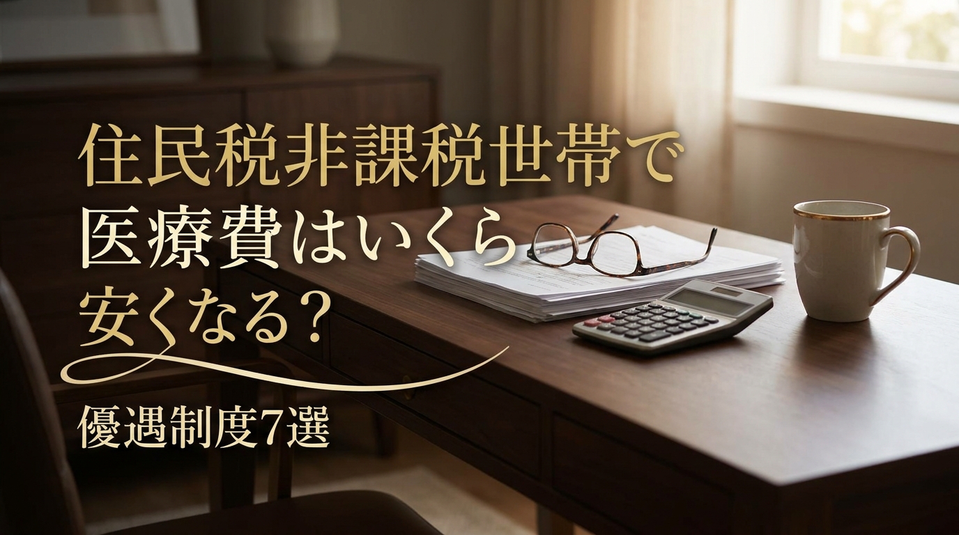 住民税非課税世帯で医療費はいくら安くなる？優遇制度7選