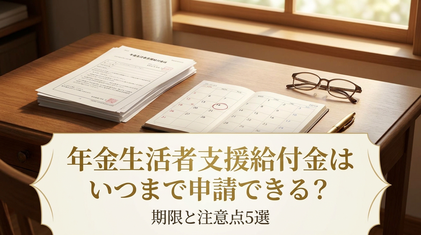 年金生活者支援給付金はいつまで申請できる？期限と注意点5選