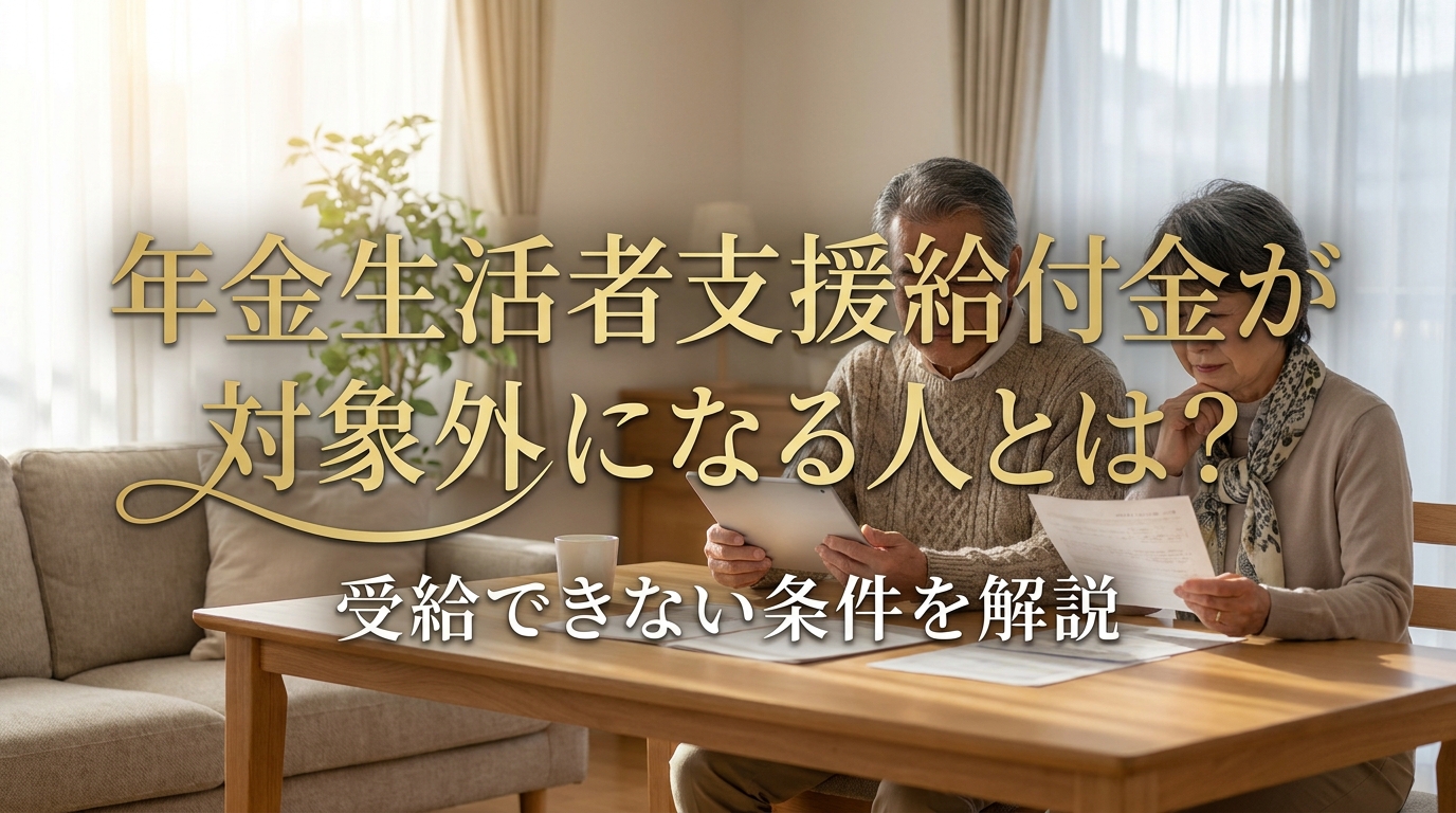 年金生活者支援給付金が対象外になる人とは？受給できない条件を解説