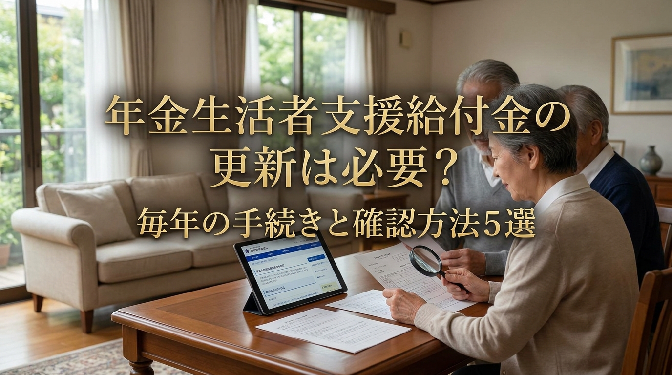 年金生活者支援給付金の更新は必要？毎年の手続きと確認方法5選