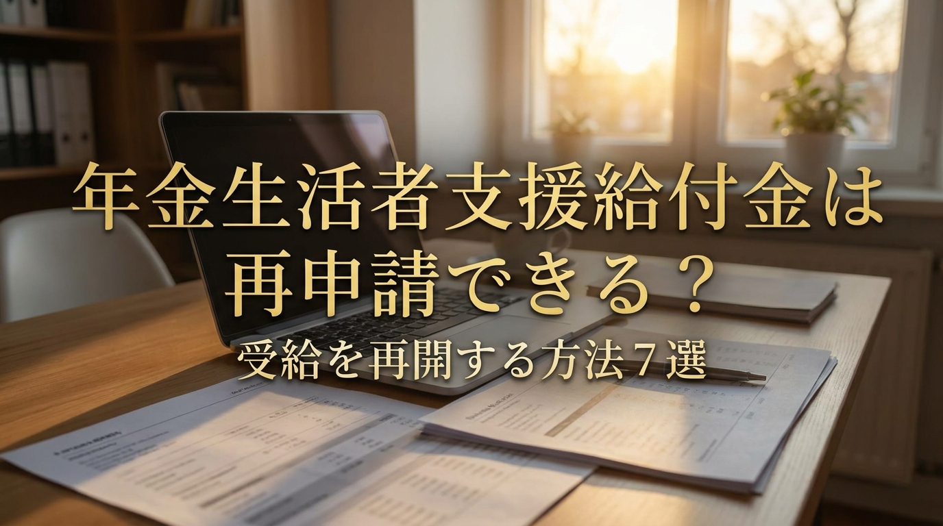 年金生活者支援給付金は再申請できる？受給を再開する方法7選
