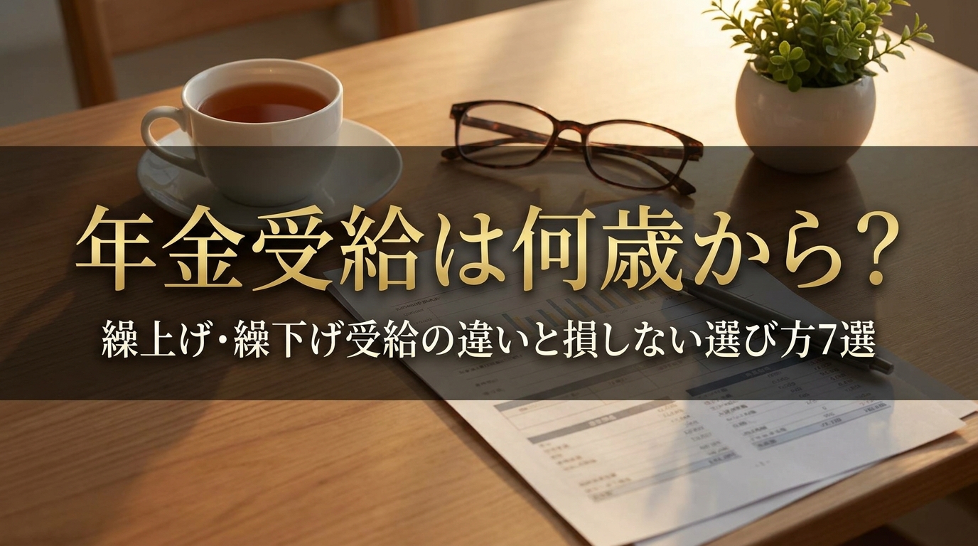 年金受給は何歳から？繰上げ・繰下げ受給の違いと損しない選び方7選