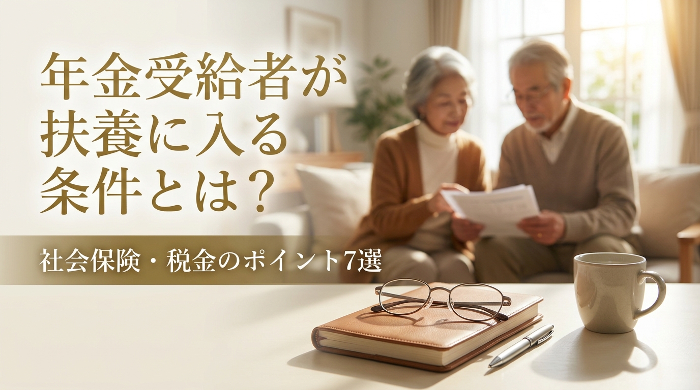 年金受給者が扶養に入る条件とは？社会保険・税金のポイント7選