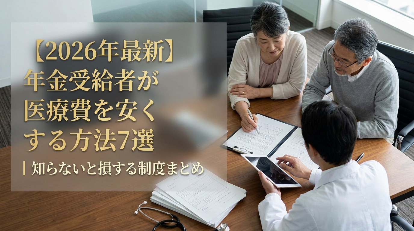 【2026年最新】年金受給者が医療費を安くする方法7選｜知らないと損する制度まとめ