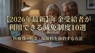 【2026年最新】年金受給者が利用できる減免制度10選｜医療費・税金・保険料を節約する方法