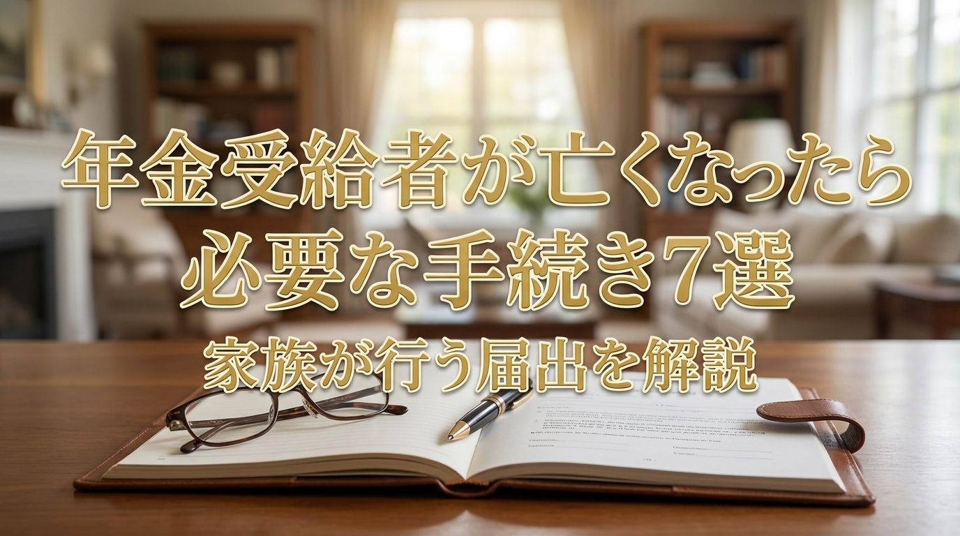 年金受給者が亡くなったら必要な手続き7選｜家族が行う届出を解説
