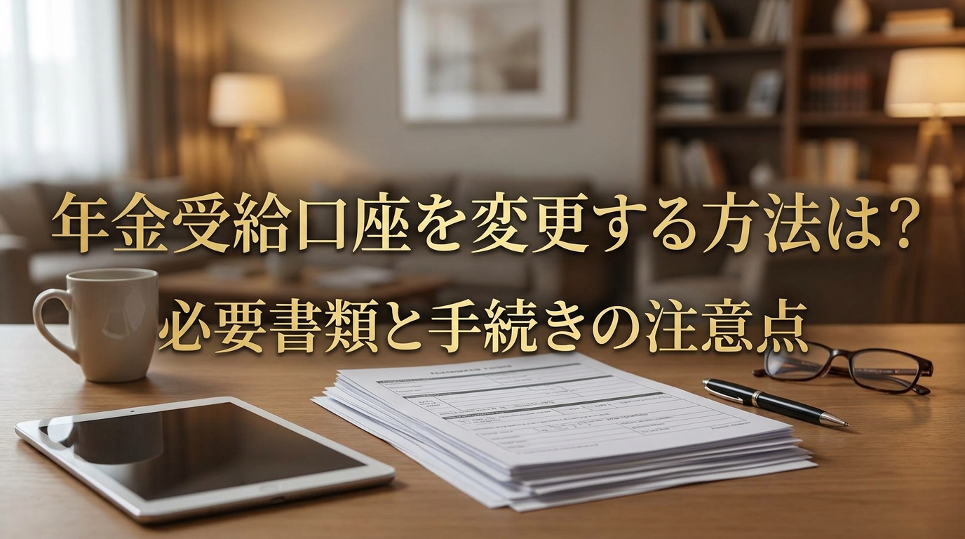 年金受給口座を変更する方法は？必要書類と手続きの注意点