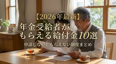 【2026年最新】年金受給者がもらえる給付金10選｜申請しないともらえない制度まとめ