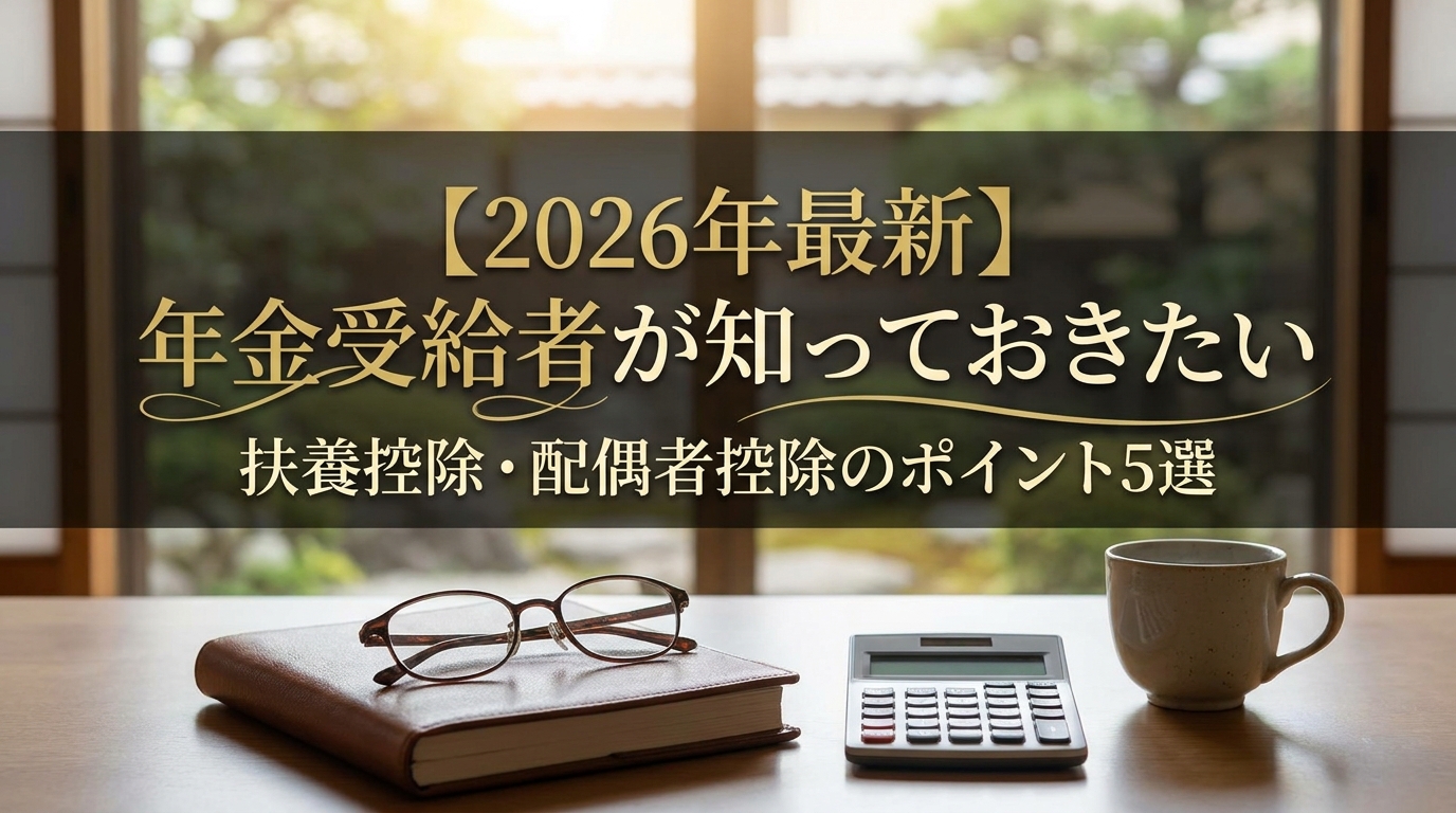 【2026年最新】年金受給者が知っておきたい扶養控除・配偶者控除のポイント5選