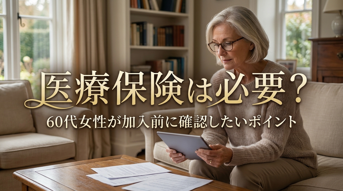 医療保険は必要？60代女性が加入前に確認したいポイント