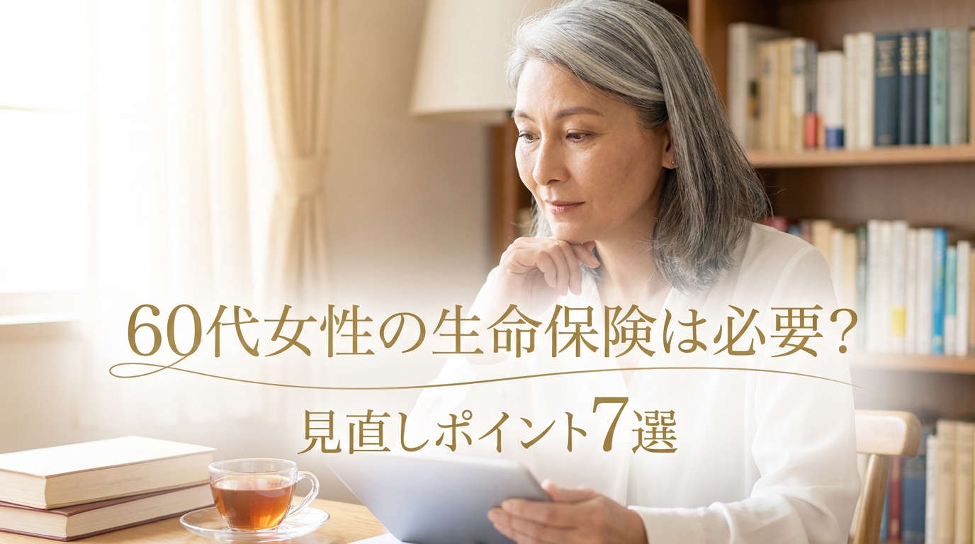 60代女性の生命保険は必要？見直しポイント7選