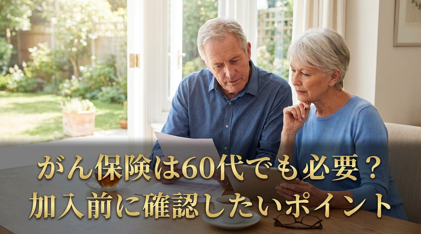がん保険は60代でも必要？加入前に確認したいポイント